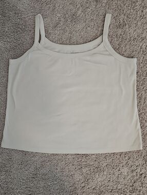 Old Navy Cream Ribbed Bib Style Camisole